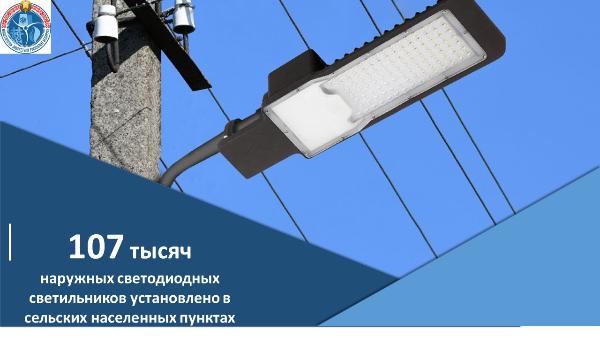 Замену наружных светильников на светодиодные в сельских населенных пунктах планируется завершить к 2026 году